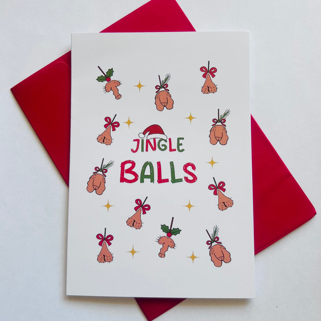 Jingle Balls Christmas Card