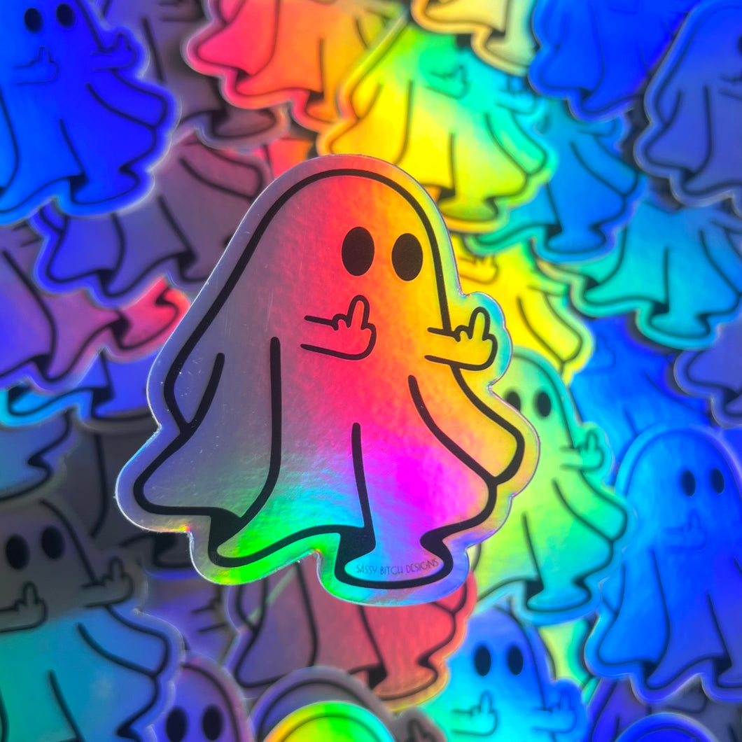 Ghost Holographic Sticker