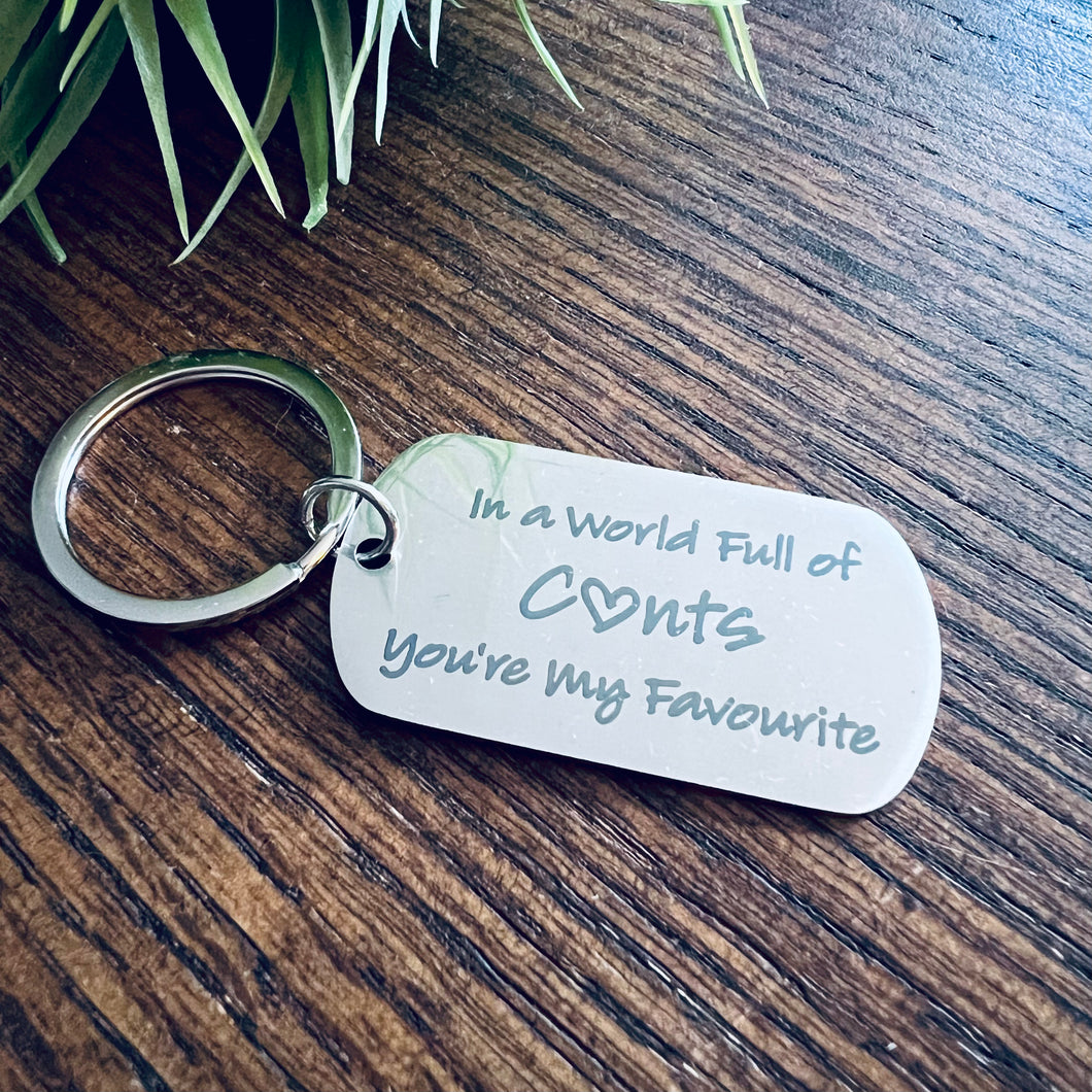 In a World full of Cunts Keychain