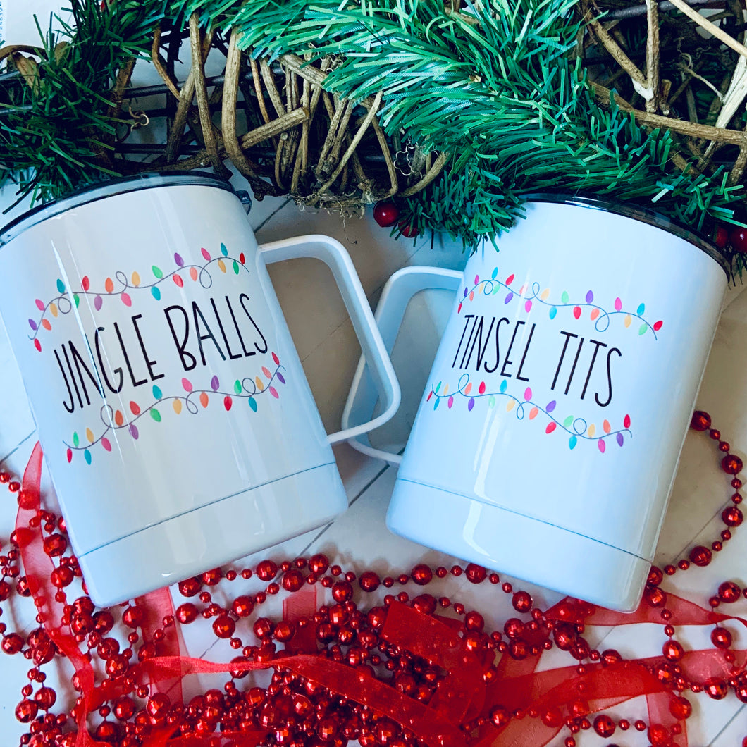 Jingle Balls OR Tinsel Tits Camp Mug